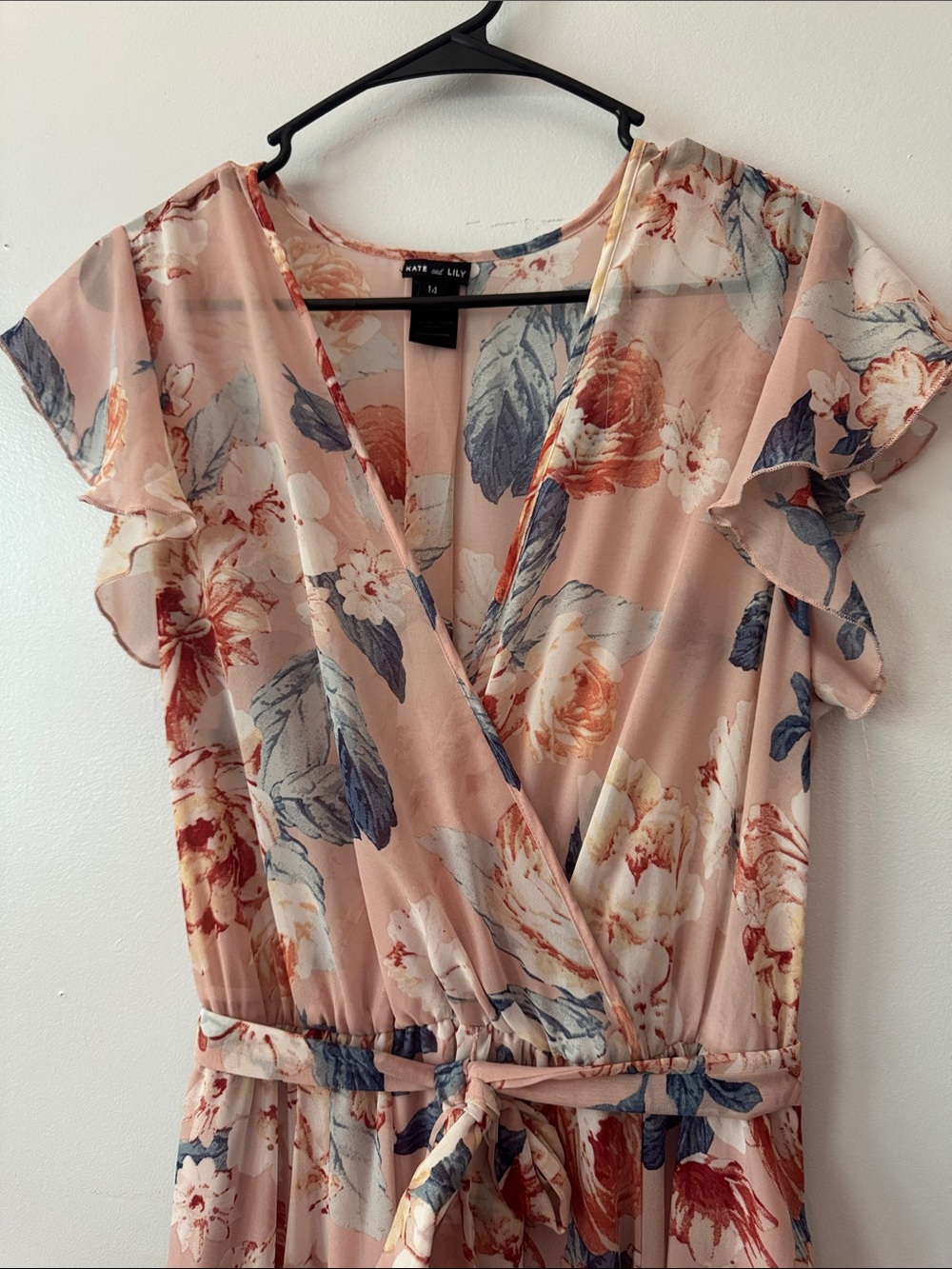 Kate and Lily Blush Floral Maxi Dress